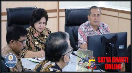 Bupati Karo, Cory Sriwaty Sebayang menghadiri Rakor Stabilisasi Harga Jagung, Kamis 12 Januari 2023 di Ruang Rapat, Lantai 2, Kantor Gubernur Sumut.
