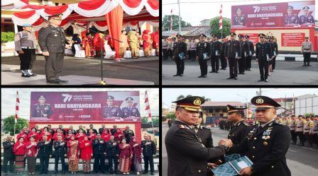 Dengan Tema “Polri Presisi Untuk Negeri “Pemilu Damai Menuju Indonesia Maju”, Polresta Deli Serdang Gelar Upacara Peringatan Hari Bhayangkara Ke – 77