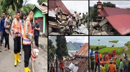 Bantu Cari 11 Korban Banjir Bandang Humbahas, Polda Sumut Kerahkan K9