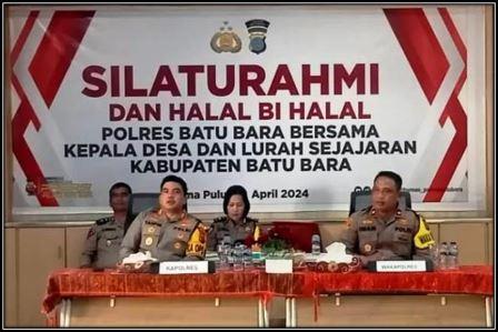 Kapolres Batu Bara Bersama Lurah, Kepala Desa Se-Kabupaten Batu Bara Gelar Silaturahmi Halal Bihalal