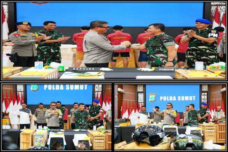 Polda Sumut dan Kodam I-BB Gagalkan Penyelundupan Barang Illegal dari Thailand Senilai Rp20 Miliar