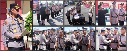 Sambutan Kapolresta Deli Serdang Saar Memimpin Sertijab dan Pelatikan Kabag dan Kapolsek Jajaran Polresta Deli Serdang