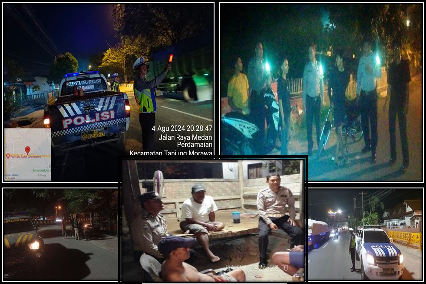 Tingkatkan Kamtibmas dan Antisipasi Tindak Kejahatan Di Malam Hari, Polresta Deli Serdang Gencarkan Patroli Blue Light