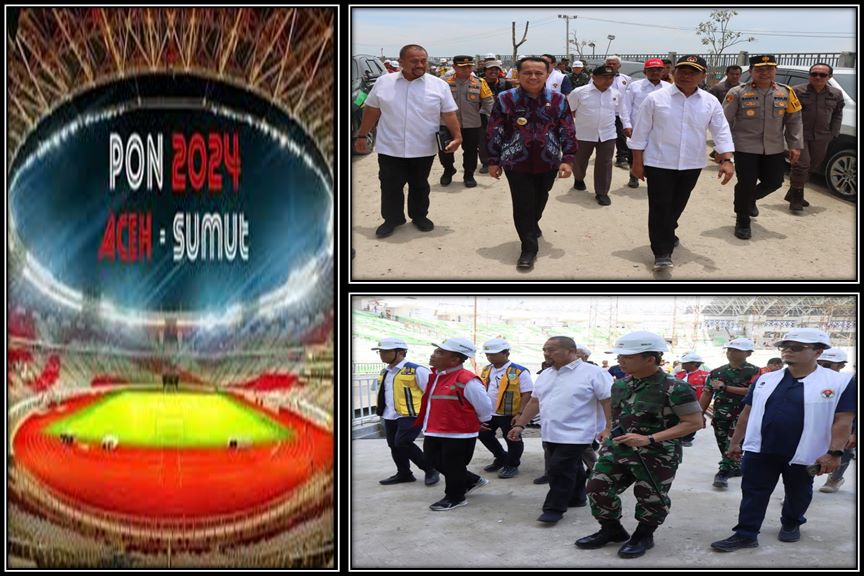 Pastikan Siap Digunakan Untuk Penutupan PON XXI Aceh-Sumut 2024, Bersama Para Pejabat Terkait, Menteri PMK dan Wakapolda Sumut Tinjau Pembangunan Stadion Utama Sport Centre, Batangkuis