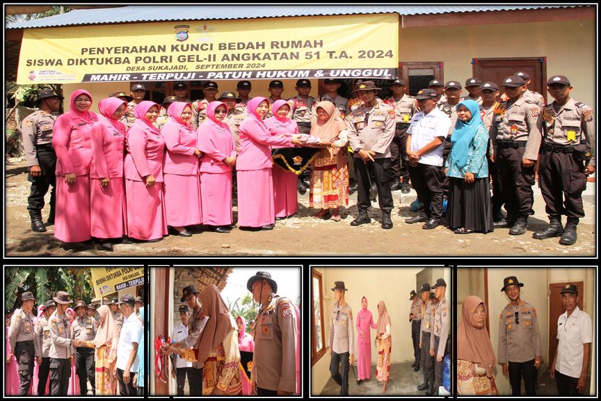 Sebagai Bentuk Pengabdian, Siswa SPN Hinai Polda Sumut, Bedah Rumah Orang Tua Yang Hidup Sebatang Kara