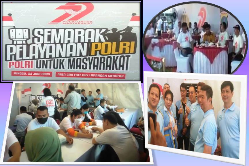Sambut Hari Bhayangkara Ke-79, Yayasan Thongs Berkah Mulia Abadi Bersama Polri Gelar Pemeriksaan Kesehatan Gratis