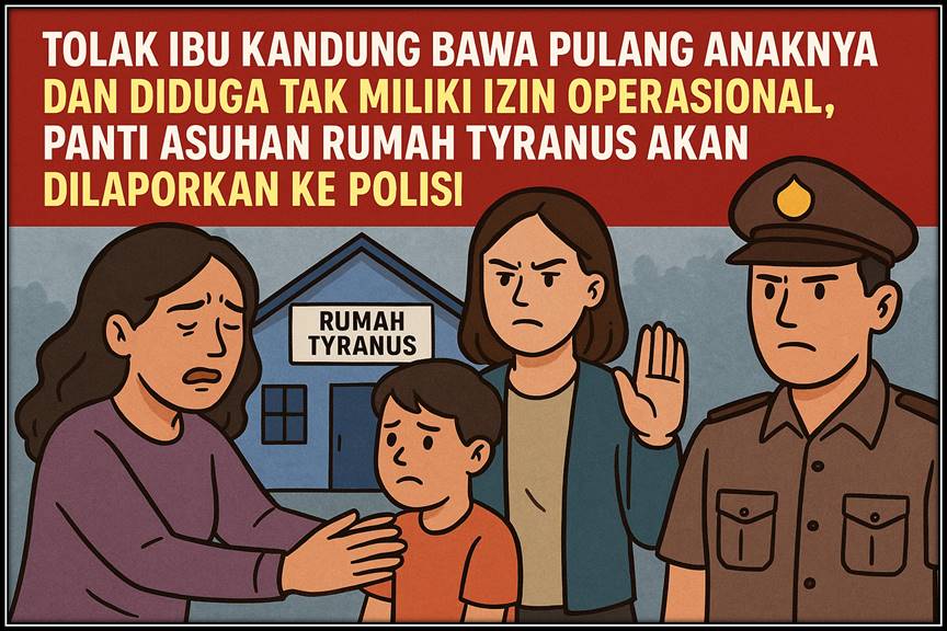 Tolak Ibu Kandung Bawa Pulang 2 Anaknya Dan Diduga Tak Miliki Izin Operasional, Panti Asuhan Rumah Tyranus Akan Dilaporkan Ke Polisi