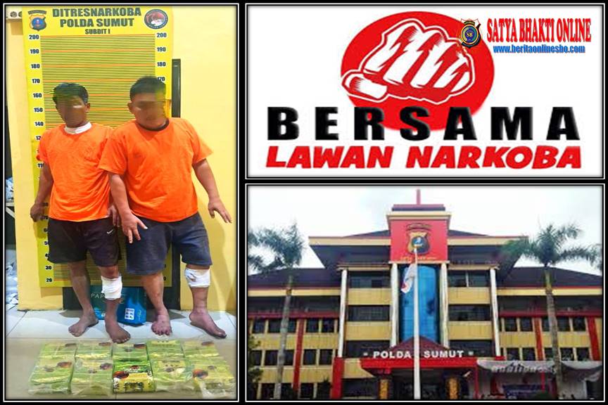 Bongkar Jaringan Narkoba Antar Provinsi, Polda Sumut Tangkap 2 Tersangka Beserta BB 10 Kg Sabu
