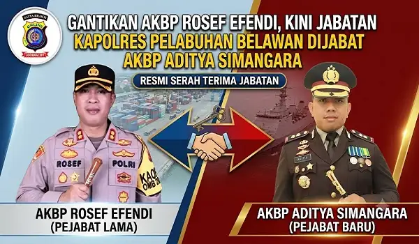 Gantikan AKBP Rosef Efendi, Kini Jabtan Kapolres Pelabuhan Belawan dijabat AKBP Aditya