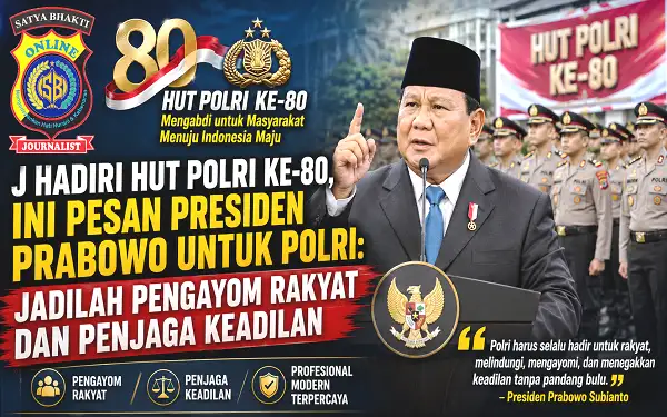 Hadiri HUT Polri ke-80, Ini Pesan Presiden Prabowo untuk Polri