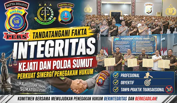 Tandatangani Fakta Integritas, Kajati dan Polda Sumut Perkuat Sinergi Penegakan Hukum yang Semakin Profesional, Objektif, dan Tanpa Praktik Transaksional