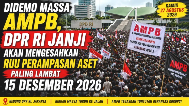 Didemo Massa AMPB, DPR RI Janji akan Mengesahkan RUU Perampasan Aset Paling Lambat 15 Desember 2026