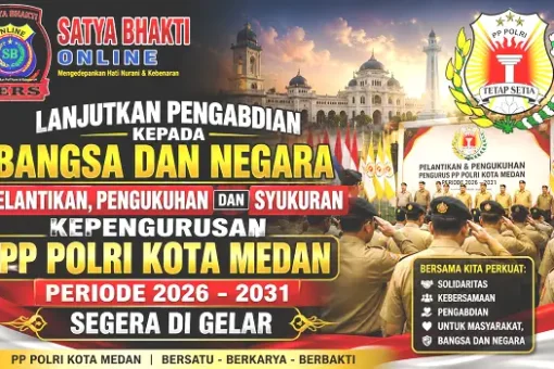 Lanjutkan Pengabdian Kepada Bangsa Dan Negara, Pelantikan, Pengukuhan Dan Syukuran Kepengurusan PP Polri Kota Medan Periode 2026-2031, Segera Di Gelar