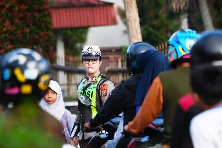Bantu Urai Kemacetan, Polres Tebing Tinggi Kawal Ketertiban Lalulintas di Titik Rawan