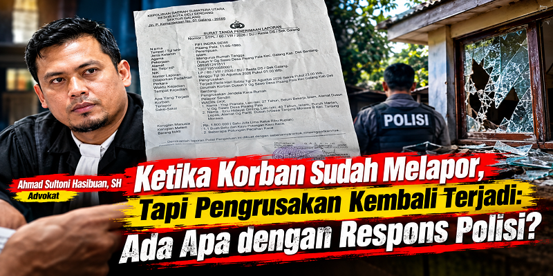 Ketika Korban Sudah Melapor, Tapi Pengrusakan Kembali Terjadi