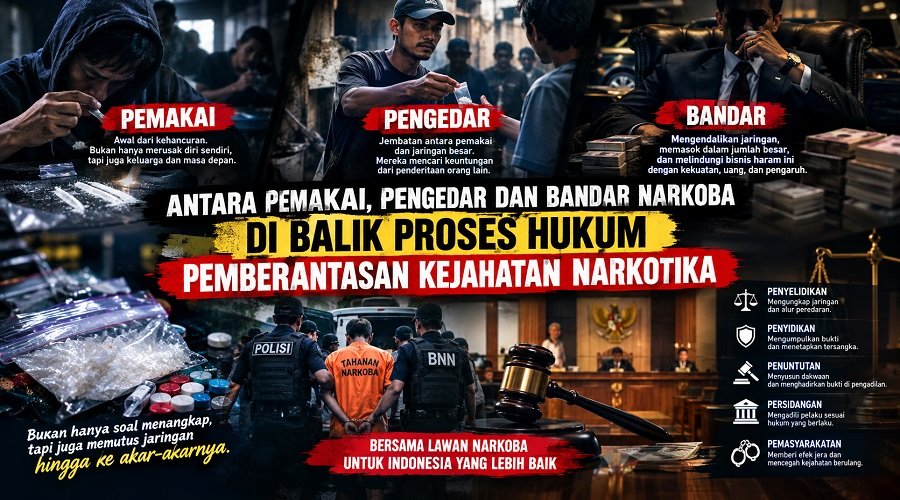 Antara Pemakai, Pengedar Dan Bandar Narkoba Di Balik Proses Hukum Pemberantasan Kejahatan Narkotika