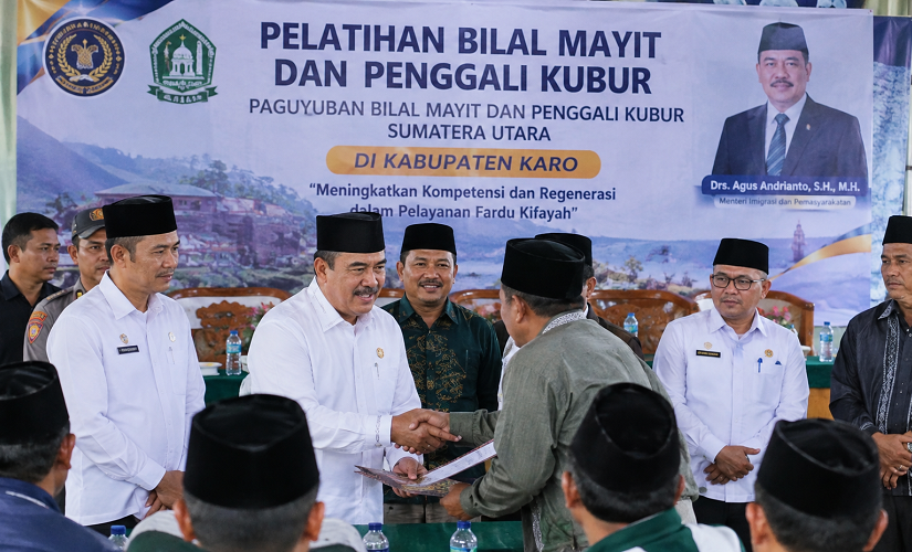 Dihadiri Menteri Imipas Agus Andrianto, Paguyuban Bilal Mayit Sumut Gelar Pelatihan di Kabupaten Karo